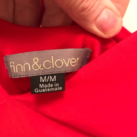 Finn and Clover Red Sundress w/Straps that Tie in back Lined Chiffon Like Fabric - Picture 8 of 8